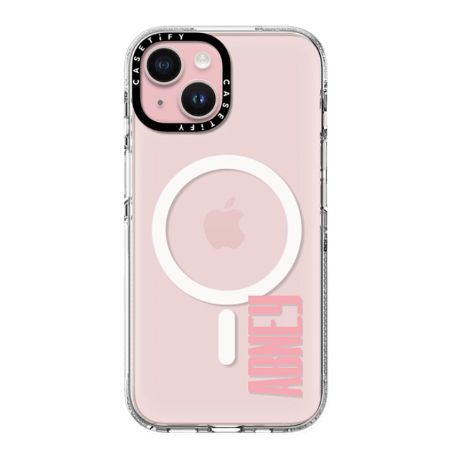 CASETiFY iPhone 15 Case Clear Clear Case MagSafe Compatible Custom Case - ABNEY CASETiFY iPhone 15 Case Clear Clear Case MagSafe Compatible Custom Case - ABNEY