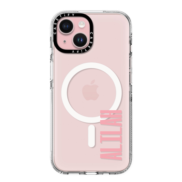 CASETiFY iPhone 15 Case Clear Clear Case MagSafe Compatible Custom Case - alilah CASETiFY iPhone 15 Case Clear Clear Case MagSafe Compatible Custom Case - alilah