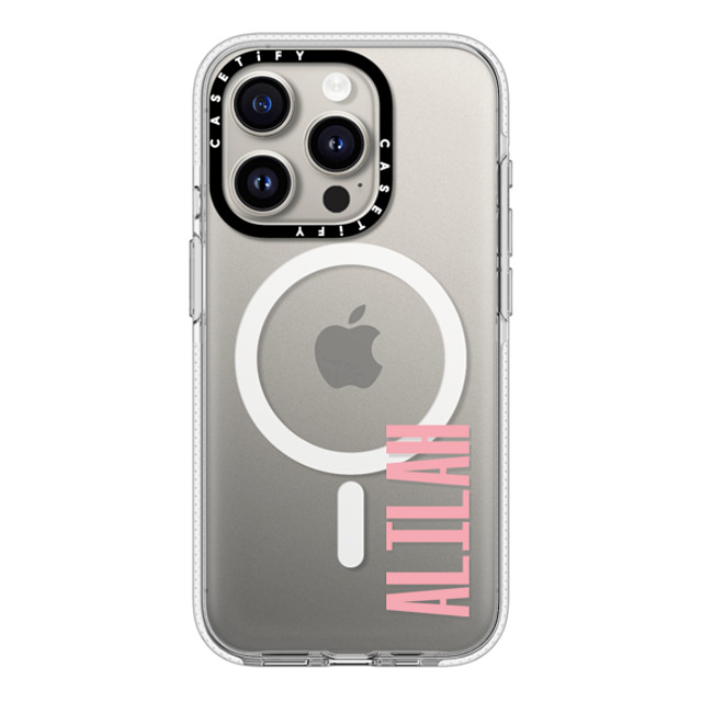CASETiFY iPhone 15 Pro Case Clear Clear Case MagSafe Compatible Custom Case - alilah CASETiFY iPhone 15 Pro Case Clear Clear Case MagSafe Compatible Custom Case - alilah