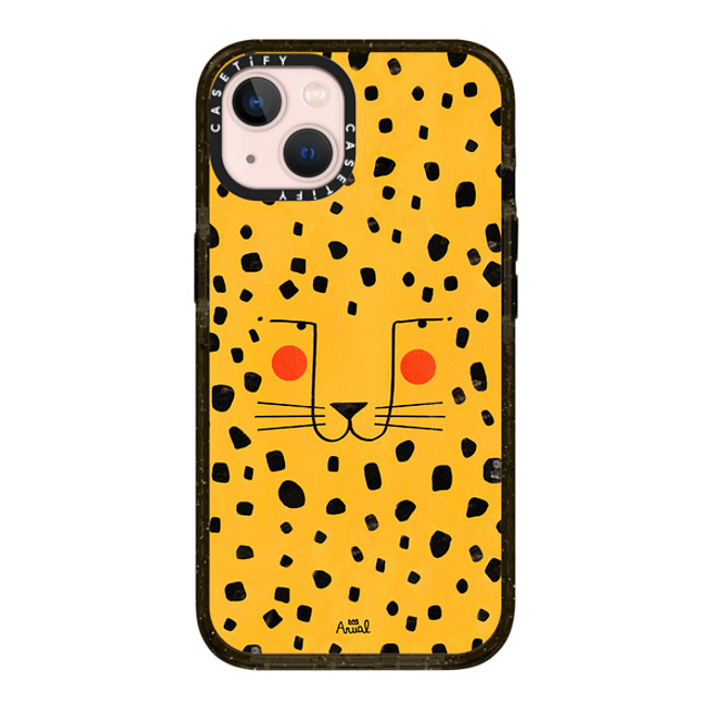 Arual Lhuillier x CASETiFY iPhone 13 ケース ブラック インパクトケース Cheetah face by Arual