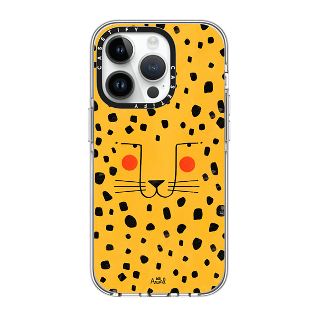 Arual Lhuillier x CASETiFY iPhone 14 Pro ケース クリア クリア ケース MagSafe対応 Cheetah face by Arual