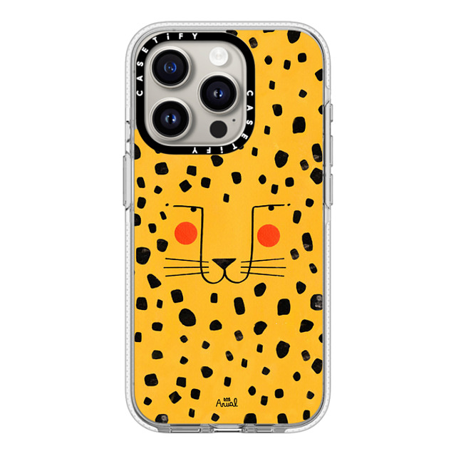 Arual Lhuillier x CASETiFY iPhone 15 Pro ケース クリア クリア ケース MagSafe対応 Cheetah face by Arual