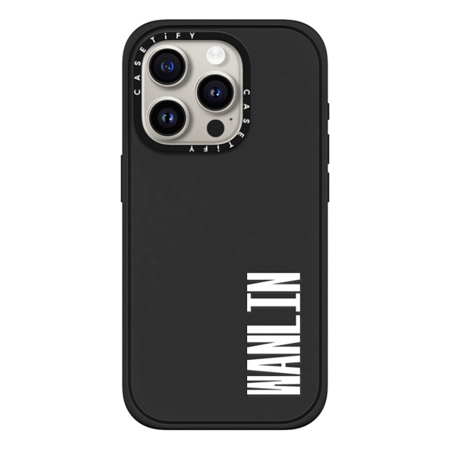 CASETiFY iPhone 15 Pro Case Matte Black Impact Case MagSafe Compatible Custom Case - Wanlin CASETiFY iPhone 15 Pro Case Matte Black Impact Case MagSafe Compatible Custom Case - Wanlin