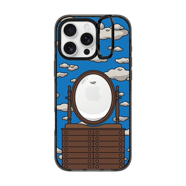MicahHere x CASETiFY iPhone 16 Pro Max ケース ブラック インパクトリングスタンドケース MagSafe対応 Cloud Mirror by MicahHere Father's Day MicahHere x CASETiFY iPhone 16 Pro Max ケース ブラック インパクトリングスタンドケース MagSafe対応 Cloud Mirror by MicahHere Father's Day