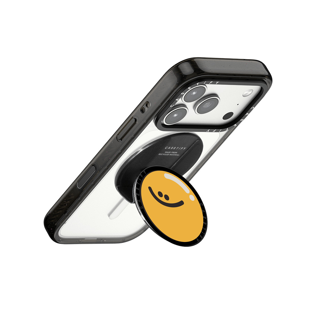 MicahHere x CASETiFY Snappy グリップスタンド ブラック Snappy グリップスタンド MagSafe対応 Smile