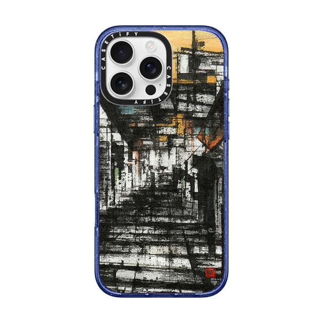Eric Ho x CASETiFY iPhone 16 Pro Max Case Glitter Indigo Impact Case MagSafe Compatible Pottinger Street by Eric Ho Eric Ho x CASETiFY iPhone 16 Pro Max Case Glitter Indigo Impact Case MagSafe Compatible Pottinger Street by Eric Ho