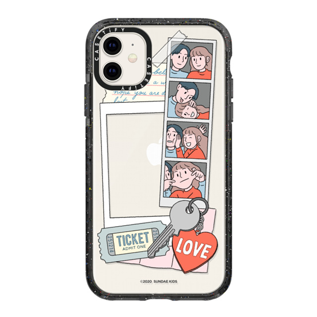 A-GENT TOKYO x CASETiFY iPhone 11 ケース ブラック インパクトケース Sundae Kids- Polaroid