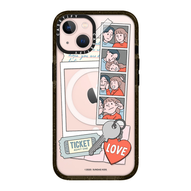 A-GENT TOKYO x CASETiFY iPhone 13 ケース ブラック インパクトケース MagSafe対応 Sundae Kids- Polaroid