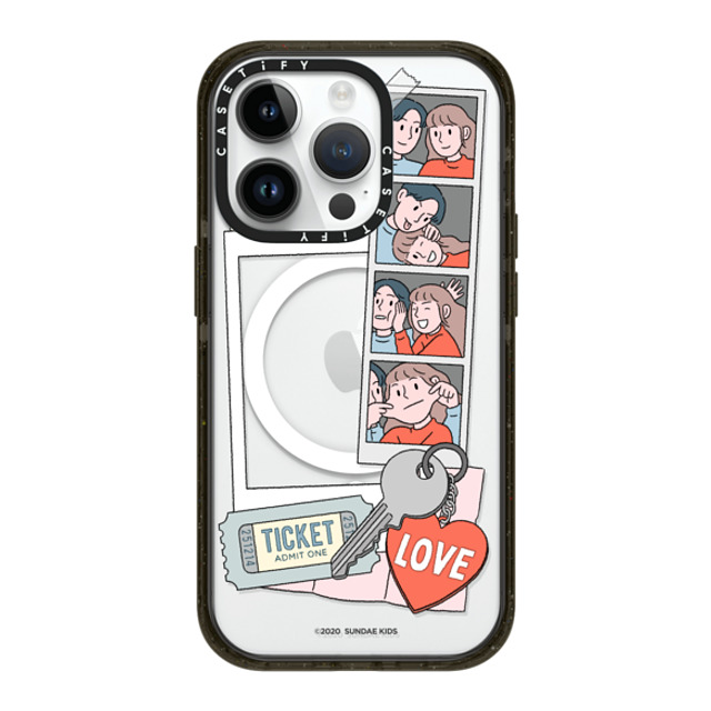 A-GENT TOKYO x CASETiFY iPhone 14 Pro ケース ブラック インパクトケース MagSafe対応 Sundae Kids- Polaroid