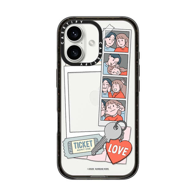 A-GENT TOKYO x CASETiFY iPhone 16 ケース ブラック インパクトケース Sundae Kids- Polaroid