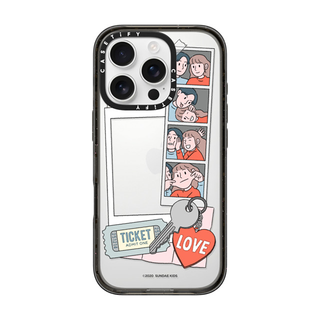 A-GENT TOKYO x CASETiFY iPhone 16 Pro ケース ブラック インパクトケース Sundae Kids- Polaroid