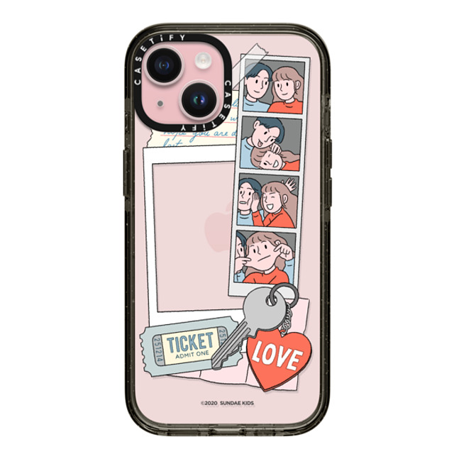 A-GENT TOKYO x CASETiFY iPhone 15 ケース ブラック インパクトケース Sundae Kids- Polaroid