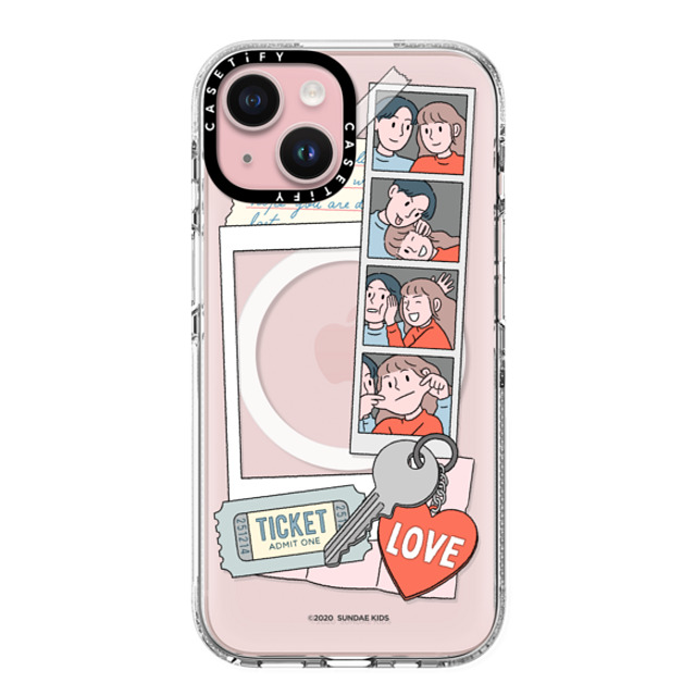 A-GENT TOKYO x CASETiFY iPhone 15 ケース クリア クリア ケース MagSafe対応 Sundae Kids- Polaroid