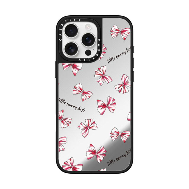A-GENT TOKYO x CASETiFY iPhone 16 Pro Max ケース Sticker,Ribbon Silver on Black ミラーケース MagSafe対応 Bow- Little Sunny Bite Back to School A-GENT TOKYO x CASETiFY iPhone 16 Pro Max ケース Sticker,Ribbon Silver on Black ミラーケース MagSafe対応 Bow- Little Sunny Bite Back to School