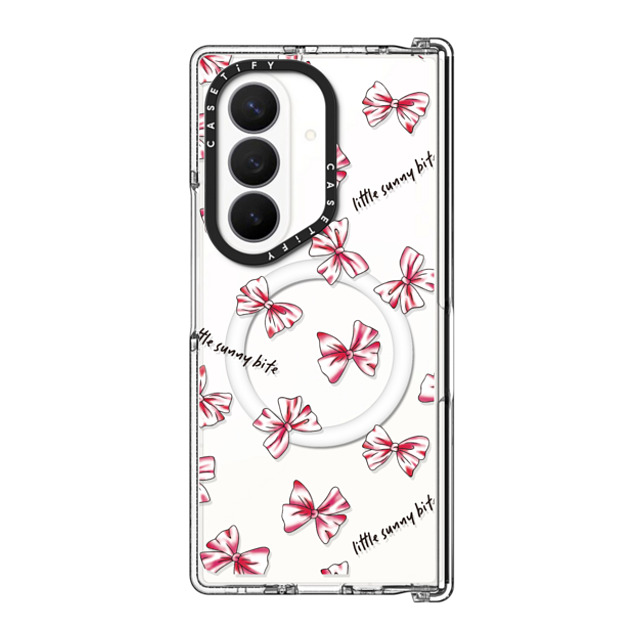 A-GENT TOKYO x CASETiFY Galaxy Z Fold8 Ultra �P�[�X Sticker,Ribbon �N���A �}�O�l�b�g�� �C���p�N�g�P�[�X Bow- Little Sunny Bite