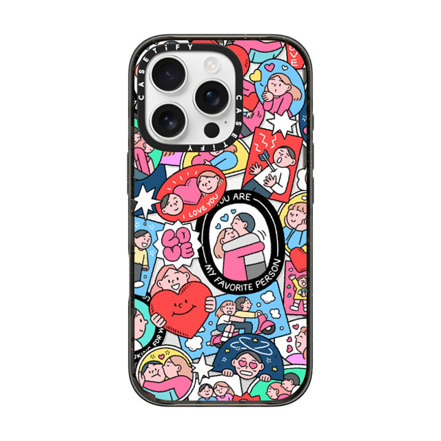 A-GENT TOKYO x CASETiFY iPhone 16 Pro ケース ブラック インパクトケース ステッカー
