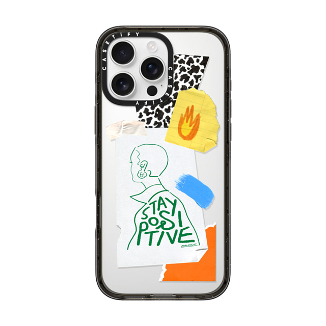 A-GENT TOKYO x CASETiFY iPhone 16 Pro Max ケース ブラック インパクトケース WALNUT- Stay Positive Father's Day A-GENT TOKYO x CASETiFY iPhone 16 Pro Max ケース ブラック インパクトケース WALNUT- Stay Positive Father's Day