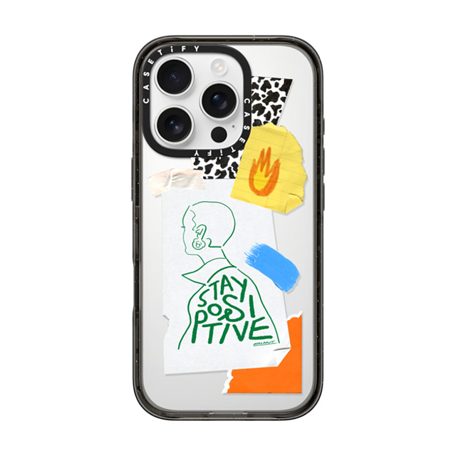A-GENT TOKYO x CASETiFY iPhone 16 Pro ケース ブラック インパクトケース WALNUT- Stay Positive Father's Day A-GENT TOKYO x CASETiFY iPhone 16 Pro ケース ブラック インパクトケース WALNUT- Stay Positive Father's Day