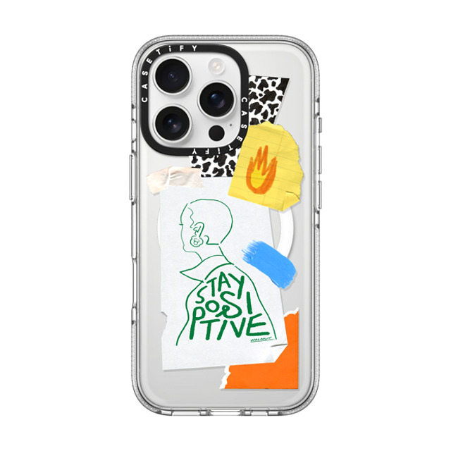 A-GENT TOKYO x CASETiFY iPhone 16 Pro Case Clear Clear Case MagSafe Compatible WALNUT- Stay Positive Mother's Day A-GENT TOKYO x CASETiFY iPhone 16 Pro Case Clear Clear Case MagSafe Compatible WALNUT- Stay Positive Mother's Day