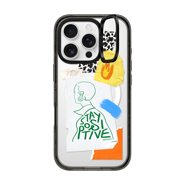 A-GENT TOKYO x CASETiFY iPhone 16 Pro ケース ブラック インパクトリングスタンドケース MagSafe対応 WALNUT- Stay Positive Father's Day A-GENT TOKYO x CASETiFY iPhone 16 Pro ケース ブラック インパクトリングスタンドケース MagSafe対応 WALNUT- Stay Positive Father's Day