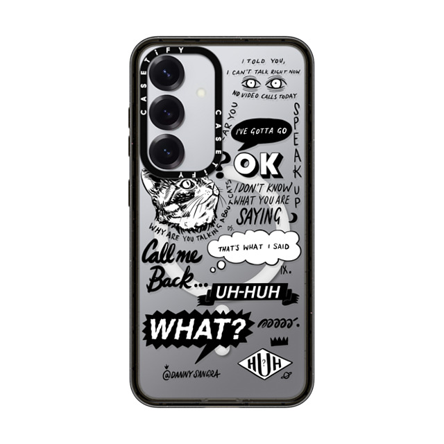 A-GENT TOKYO x CASETiFY Galaxy S25 Case Cat,Quote Black Impact Magnetic Case Danny Sangra- What? Halloween A-GENT TOKYO x CASETiFY Galaxy S25 Case Cat,Quote Black Impact Magnetic Case Danny Sangra- What? Halloween
