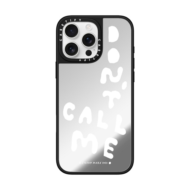 A-GENT TOKYO x CASETiFY iPhone 16 Pro Max Case Quote,Typography Silver on Black ミラーケース MagSafe対応 Stefan Marx- Don't Call Me (Clear) Mother's Day A-GENT TOKYO x CASETiFY iPhone 16 Pro Max Case Quote,Typography Silver on Black ミラーケース MagSafe対応 Stefan Marx- Don't Call Me (Clear) Mother's Day