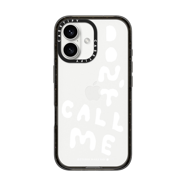 A-GENT TOKYO x CASETiFY iPhone 16 Case Quote,Typography Black Impact Case Stefan Marx- Don't Call Me (Clear) Mother's Day A-GENT TOKYO x CASETiFY iPhone 16 Case Quote,Typography Black Impact Case Stefan Marx- Don't Call Me (Clear) Mother's Day