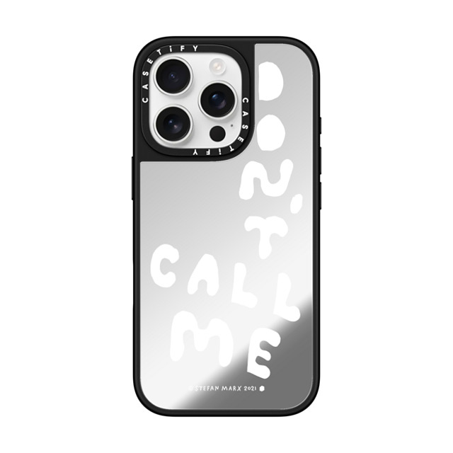 A-GENT TOKYO x CASETiFY iPhone 16 Pro ケース Quote,Typography Silver on Black ミラーケース MagSafe対応 Stefan Marx- Don't Call Me (Clear) Father's Day A-GENT TOKYO x CASETiFY iPhone 16 Pro ケース Quote,Typography Silver on Black ミラーケース MagSafe対応 Stefan Marx- Don't Call Me (Clear) Father's Day