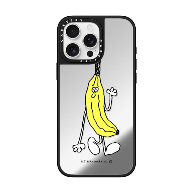 A-GENT TOKYO x CASETiFY iPhone 16 Pro Max ケース Fruit,Cartoon Silver on Black ミラーケース MagSafe対応 Stefan Marx- Banana (Black Outline) Father's Day A-GENT TOKYO x CASETiFY iPhone 16 Pro Max ケース Fruit,Cartoon Silver on Black ミラーケース MagSafe対応 Stefan Marx- Banana (Black Outline) Father's Day