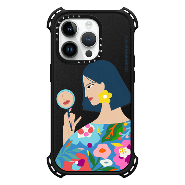 A-GENT TOKYO x CASETiFY iPhone 14 Pro ケース Geometric,Portraiture マットブラック バウンスケース Ayumi Takahashi- Girl Father's Day A-GENT TOKYO x CASETiFY iPhone 14 Pro ケース Geometric,Portraiture マットブラック バウンスケース Ayumi Takahashi- Girl Father's Day