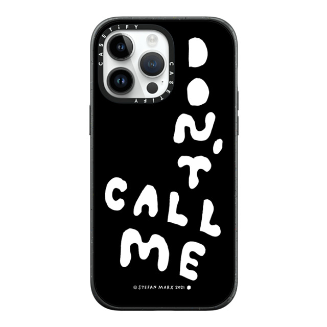 A-GENT TOKYO x CASETiFY iPhone 14 Pro Max ケース Quote,Typography マットブラック インパクトケース Stefan Marx- Don't Call Me (Black) Father's Day A-GENT TOKYO x CASETiFY iPhone 14 Pro Max ケース Quote,Typography マットブラック インパクトケース Stefan Marx- Don't Call Me (Black) Father's Day