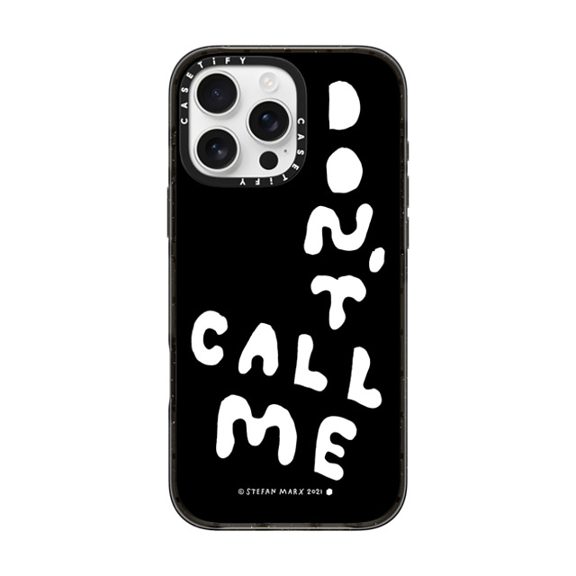 A-GENT TOKYO x CASETiFY iPhone 16 Pro Max Case Quote,Typography Black Impact Case Stefan Marx- Don't Call Me (Black) Mother's Day A-GENT TOKYO x CASETiFY iPhone 16 Pro Max Case Quote,Typography Black Impact Case Stefan Marx- Don't Call Me (Black) Mother's Day