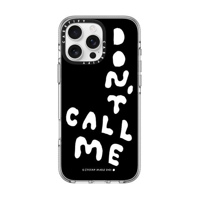A-GENT TOKYO x CASETiFY iPhone 16 Pro Max ケース Quote,Typography クリア クリア ケース MagSafe対応 Stefan Marx- Don't Call Me (Black) Father's Day A-GENT TOKYO x CASETiFY iPhone 16 Pro Max ケース Quote,Typography クリア クリア ケース MagSafe対応 Stefan Marx- Don't Call Me (Black) Father's Day