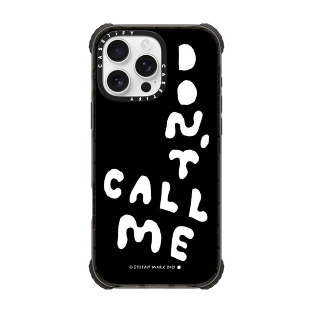 A-GENT TOKYO x CASETiFY iPhone 16 Pro Max ケース Quote,Typography ブラック ウルトラ インパクトケース MagSafe 対応 Stefan Marx- Don't Call Me (Black) Father's Day A-GENT TOKYO x CASETiFY iPhone 16 Pro Max ケース Quote,Typography ブラック ウルトラ インパクトケース MagSafe 対応 Stefan Marx- Don't Call Me (Black) Father's Day