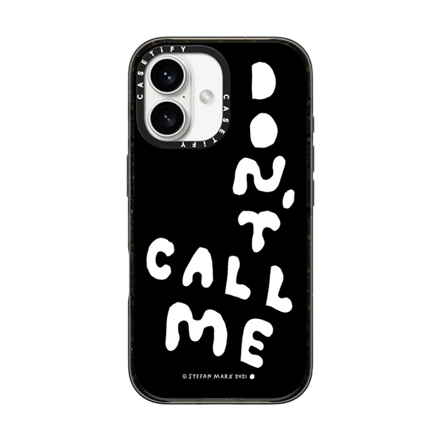A-GENT TOKYO x CASETiFY iPhone 16 Case Quote,Typography Black インパクトケース Stefan Marx- Don't Call Me (Black) Mother's Day A-GENT TOKYO x CASETiFY iPhone 16 Case Quote,Typography Black インパクトケース Stefan Marx- Don't Call Me (Black) Mother's Day