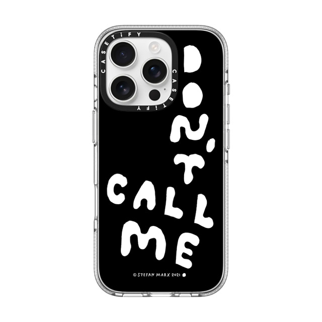 A-GENT TOKYO x CASETiFY iPhone 16 Pro Case Quote,Typography Clear Clear Case MagSafe Compatible Stefan Marx- Don't Call Me (Black) Mother's Day A-GENT TOKYO x CASETiFY iPhone 16 Pro Case Quote,Typography Clear Clear Case MagSafe Compatible Stefan Marx- Don't Call Me (Black) Mother's Day