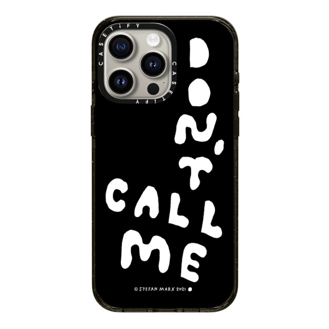 A-GENT TOKYO x CASETiFY iPhone 15 Pro Max ケース Quote,Typography ブラック インパクトケース MagSafe対応 Stefan Marx- Don't Call Me (Black) Father's Day A-GENT TOKYO x CASETiFY iPhone 15 Pro Max ケース Quote,Typography ブラック インパクトケース MagSafe対応 Stefan Marx- Don't Call Me (Black) Father's Day