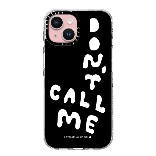 A-GENT TOKYO x CASETiFY iPhone 15 ケース Quote,Typography クリア クリア ケース MagSafe対応 Stefan Marx- Don't Call Me (Black) Father's Day A-GENT TOKYO x CASETiFY iPhone 15 ケース Quote,Typography クリア クリア ケース MagSafe対応 Stefan Marx- Don't Call Me (Black) Father's Day