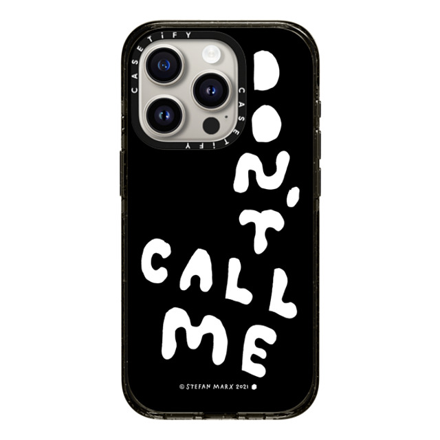 A-GENT TOKYO x CASETiFY iPhone 15 Pro ケース Quote,Typography ブラック インパクトケース MagSafe対応 Stefan Marx- Don't Call Me (Black) Father's Day A-GENT TOKYO x CASETiFY iPhone 15 Pro ケース Quote,Typography ブラック インパクトケース MagSafe対応 Stefan Marx- Don't Call Me (Black) Father's Day