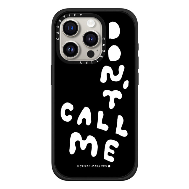 A-GENT TOKYO x CASETiFY iPhone 15 Pro Case Quote,Typography マットブラック Impact Case MagSafe Compatible Stefan Marx- Don't Call Me (Black) Mother's Day A-GENT TOKYO x CASETiFY iPhone 15 Pro Case Quote,Typography マットブラック Impact Case MagSafe Compatible Stefan Marx- Don't Call Me (Black) Mother's Day