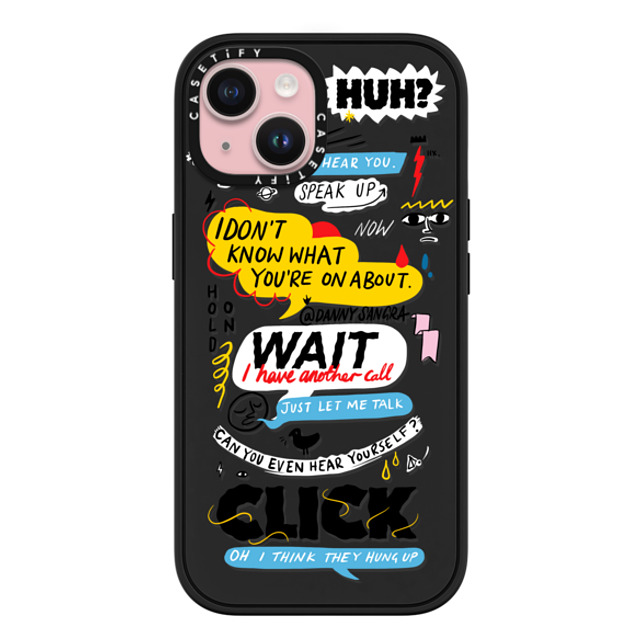 A-GENT TOKYO x CASETiFY iPhone 15 ケース マットブラック インパクトケース MagSafe対応 Danny Sangra- Conversation