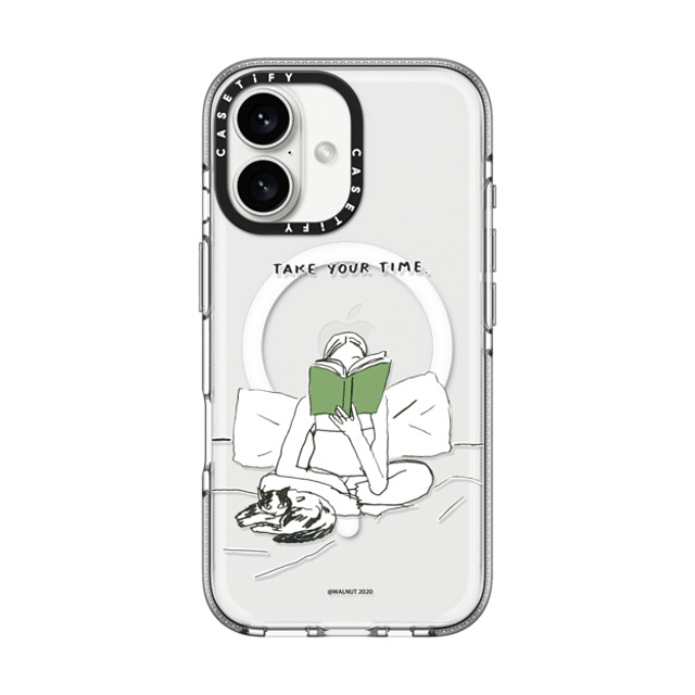A-GENT TOKYO x CASETiFY iPhone 16 Case Quote,Typography クリア クリア ケース MagSafe対応 WALNUT- Take Your Time Back to School A-GENT TOKYO x CASETiFY iPhone 16 Case Quote,Typography クリア クリア ケース MagSafe対応 WALNUT- Take Your Time Back to School