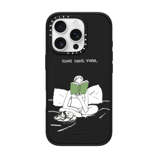A-GENT TOKYO x CASETiFY iPhone 16 Pro Case Quote,Typography Matte Black Impact Case MagSafe Compatible WALNUT- Take Your Time Back to School A-GENT TOKYO x CASETiFY iPhone 16 Pro Case Quote,Typography Matte Black Impact Case MagSafe Compatible WALNUT- Take Your Time Back to School