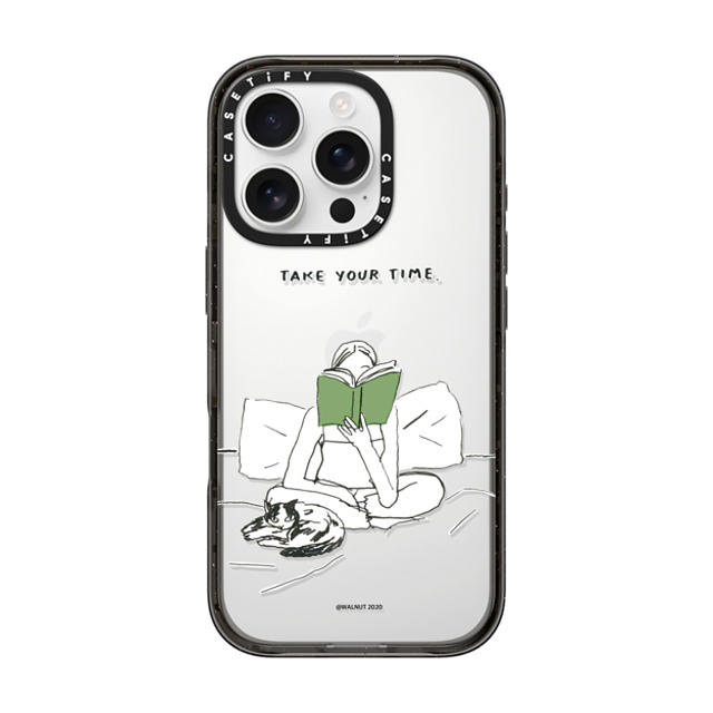A-GENT TOKYO x CASETiFY iPhone 16 Pro ケース Quote,Typography ブラック インパクトケース WALNUT- Take Your Time Father's Day A-GENT TOKYO x CASETiFY iPhone 16 Pro ケース Quote,Typography ブラック インパクトケース WALNUT- Take Your Time Father's Day