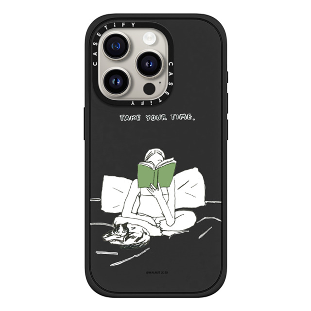 A-GENT TOKYO x CASETiFY iPhone 15 Pro Case Quote,Typography Matte Black Impact Case MagSafe Compatible WALNUT- Take Your Time Back to School A-GENT TOKYO x CASETiFY iPhone 15 Pro Case Quote,Typography Matte Black Impact Case MagSafe Compatible WALNUT- Take Your Time Back to School