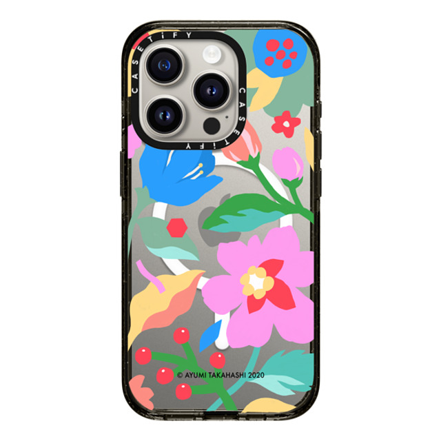 A-GENT TOKYO x CASETiFY iPhone 15 Pro ケース Floral,Abstract ブラック インパクトケース MagSafe対応 Ayumi Takahashi- Summer Flowers Back to School A-GENT TOKYO x CASETiFY iPhone 15 Pro ケース Floral,Abstract ブラック インパクトケース MagSafe対応 Ayumi Takahashi- Summer Flowers Back to School
