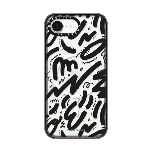 A-GENT TOKYO x CASETiFY iPhone 16e Case Geometric,Line Art Black Impact Case MagSafe Compatible Aries Moross- Brush Father's Day A-GENT TOKYO x CASETiFY iPhone 16e Case Geometric,Line Art Black Impact Case MagSafe Compatible Aries Moross- Brush Father's Day