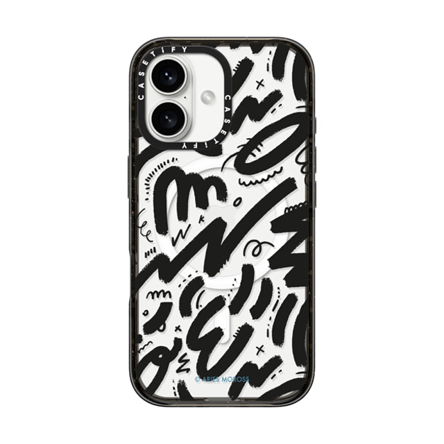 A-GENT TOKYO x CASETiFY iPhone 16 Case Geometric,Line Art Black Impact Case MagSafe Compatible Aries Moross- Brush Father's Day A-GENT TOKYO x CASETiFY iPhone 16 Case Geometric,Line Art Black Impact Case MagSafe Compatible Aries Moross- Brush Father's Day