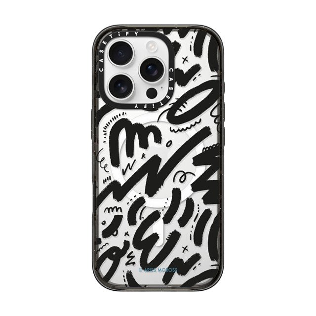 A-GENT TOKYO x CASETiFY iPhone 16 Pro Case Geometric,Line Art Black Impact Case MagSafe Compatible Aries Moross- Brush Father's Day A-GENT TOKYO x CASETiFY iPhone 16 Pro Case Geometric,Line Art Black Impact Case MagSafe Compatible Aries Moross- Brush Father's Day