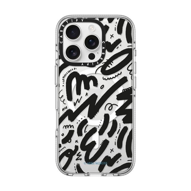 A-GENT TOKYO x CASETiFY iPhone 16 Pro Case Geometric,Line Art クリア クリア ケース MagSafe対応 Aries Moross- Brush Father's Day A-GENT TOKYO x CASETiFY iPhone 16 Pro Case Geometric,Line Art クリア クリア ケース MagSafe対応 Aries Moross- Brush Father's Day